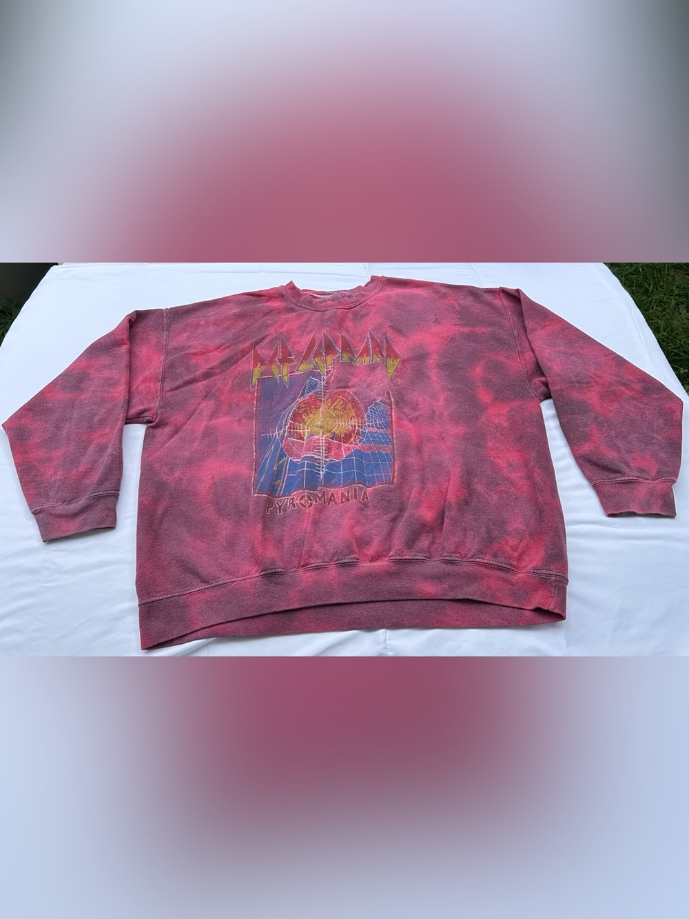 Def Leppard “Pyromania” Tie-Dye Crewneck